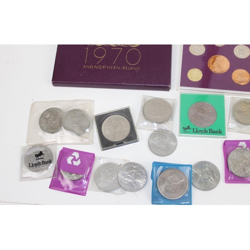 1373 - Qty of assorted British coins to in £2 coins and 1970 boxed set etc