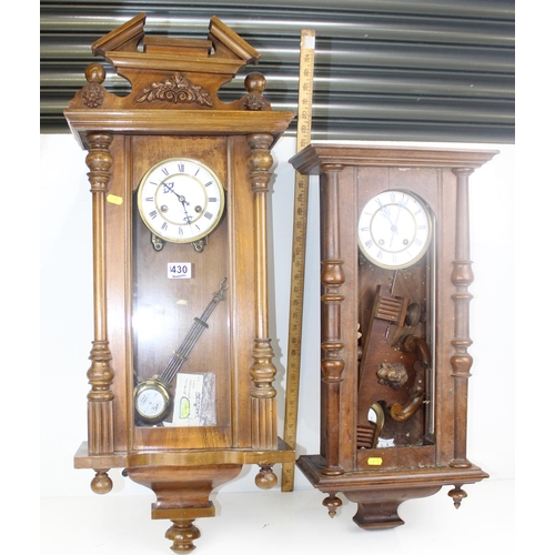 1430 - 2 Vienna wall clocks for spares - one by Junghans