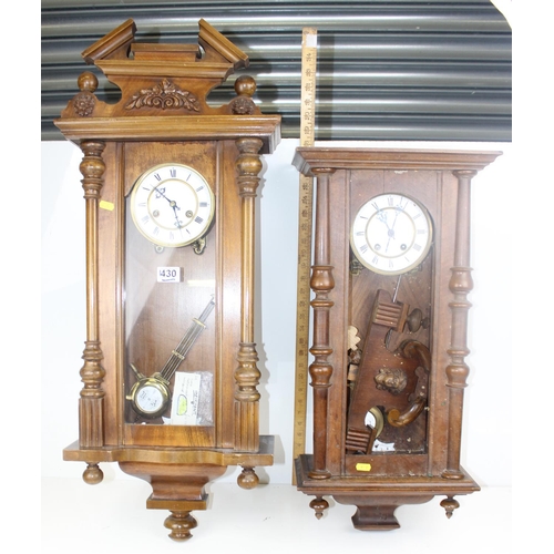 1430 - 2 Vienna wall clocks for spares - one by Junghans