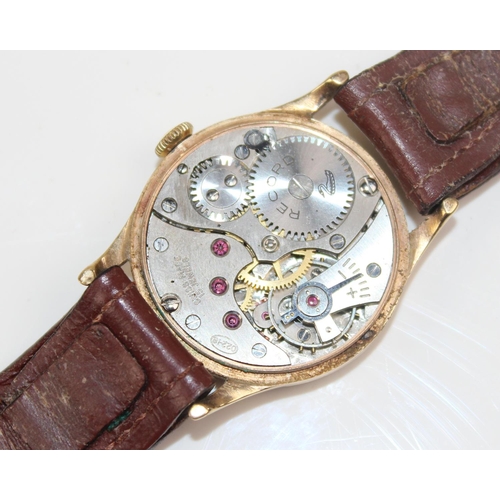 1434 - 9ct gold cased vintage gentleman's wrist watch by Record - London 1958 - 33.3g gross weight