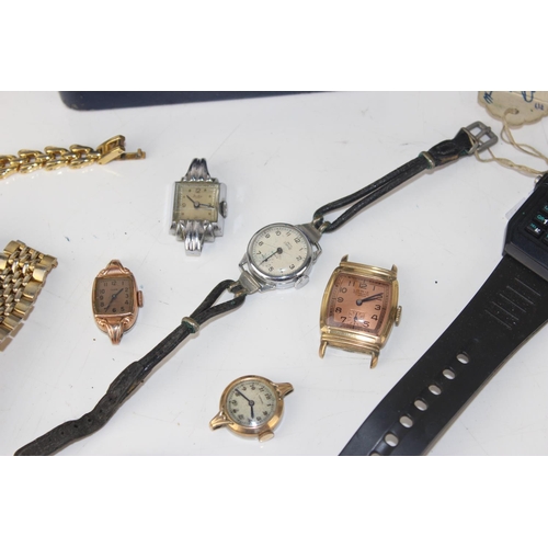 1446 - Qty of assorted vintage and later watches