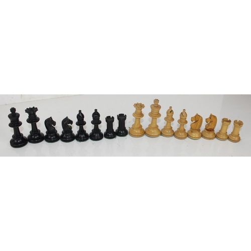 1490 - 2 wooden chess sets in box and one other plastic set