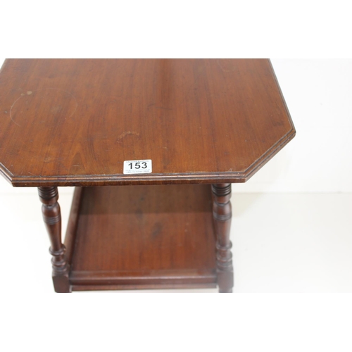 153 - An Edwardian octagonal side table with Oxford makers label under