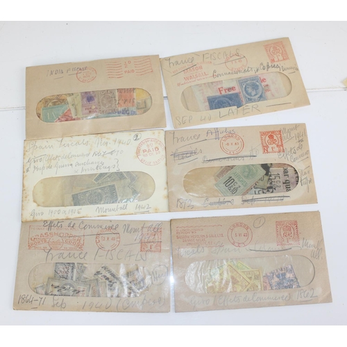 1597 - A large qty of assorted world Fiscal stamps both 19th & 20th century