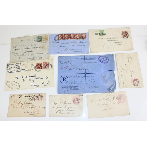 1598 - A large qty of antique and later stamped letters and covers to inc Penny Pink and Great Northern Rai... 