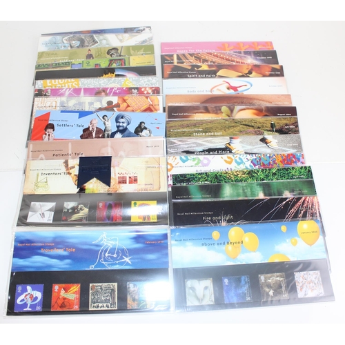 1601 - Boxed set of Presentation packs - Royal Mail Millennium collection - January 1999 - January 2001 inc... 