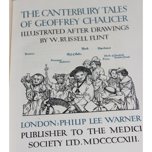 1603 - Riccardi Press. Chaucer, Geoffrey. The Canterbury Tales, illustrated by William Russell Flint, edite... 