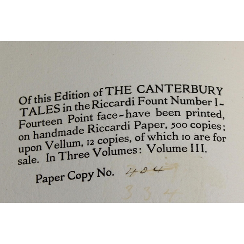 1603 - Riccardi Press. Chaucer, Geoffrey. The Canterbury Tales, illustrated by William Russell Flint, edite... 