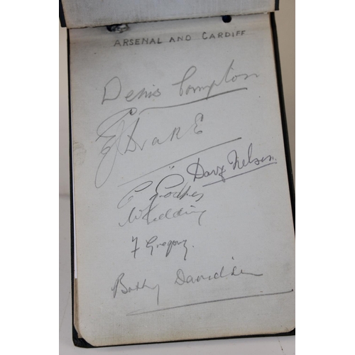 1615 - An early 20th century autograph album containing mostly football related autographs - Arsenal, Derby... 