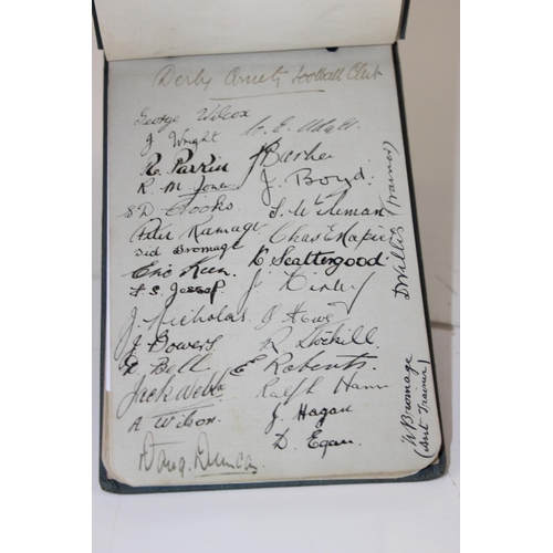 1615 - An early 20th century autograph album containing mostly football related autographs - Arsenal, Derby... 