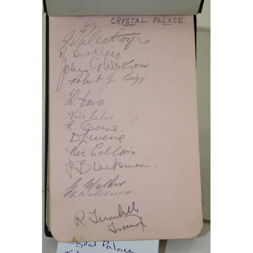 1615 - An early 20th century autograph album containing mostly football related autographs - Arsenal, Derby... 