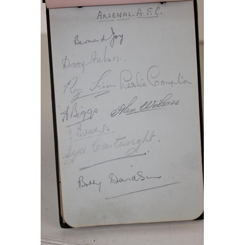 1615 - An early 20th century autograph album containing mostly football related autographs - Arsenal, Derby... 