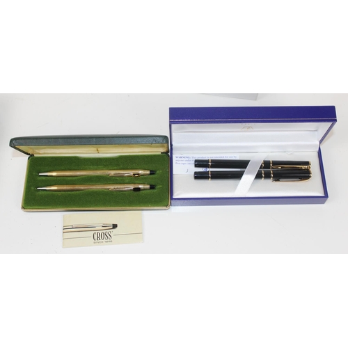 1663 - 2 boxed pen sets and various misc items