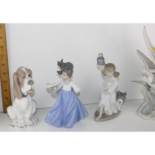 1679 - 6 Spanish porcelain figures to inc Nao & Lladro