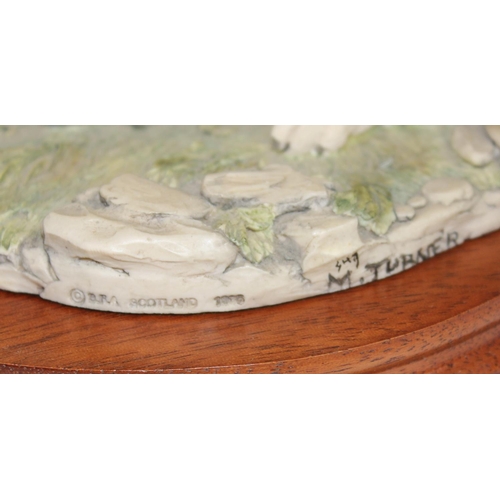 1772 - Border Fine Arts - Border Collie MT07 figure on wooden base