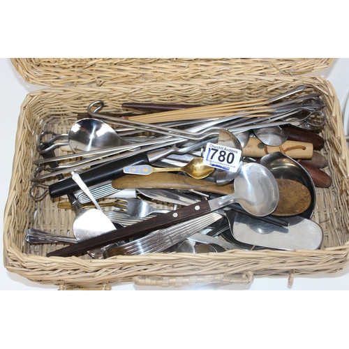 1780 - Qty of assorted cutlery and metalware - mainly retro