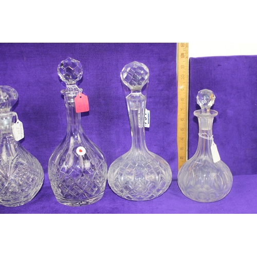 1791 - 7 assorted crystal decanters