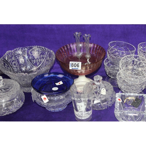 1806 - Large qty of assorted antique and later glassware