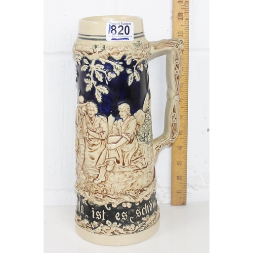 1820 - A 20th century large German stoneware stein