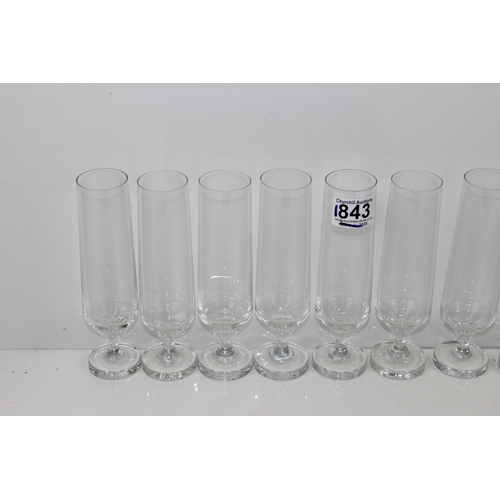 1843 - A set of 12 champagne flute glasses by Rosenthal