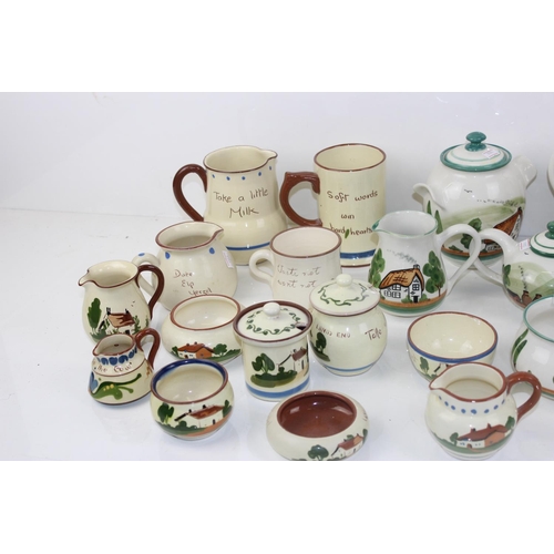 1876 - A large qty of Torquay Mottoware pottery by various potteries