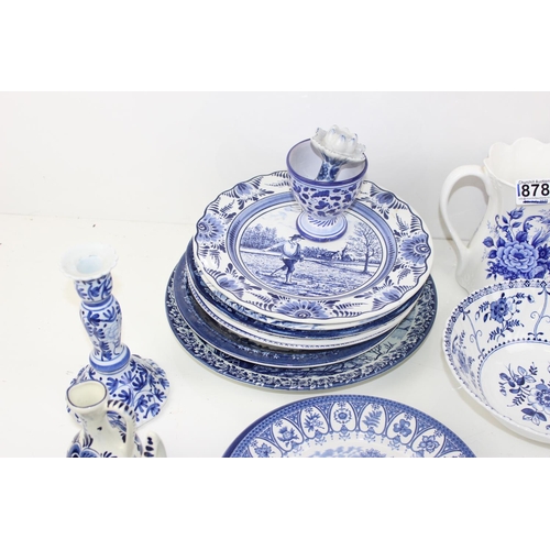 1878 - Qty of antique and later Blue & White pottery