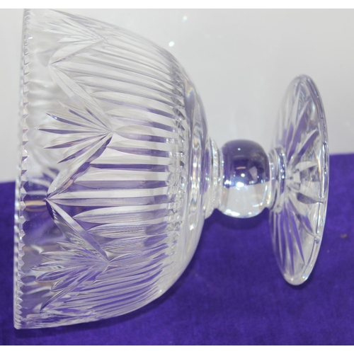 1886 - A large Royal Brierley crystal bowl on foot