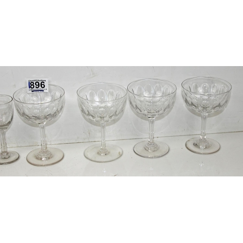 1896 - Qty of antique and later glassware