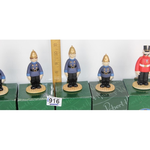 1916 - Camberwick Green by Robert Harrop - 10 boxed figures - firemen and soldiers