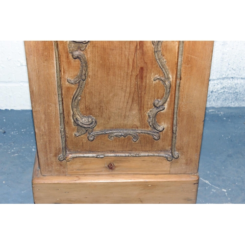 27 - A Victorian pine pot cupboard with Rococo design