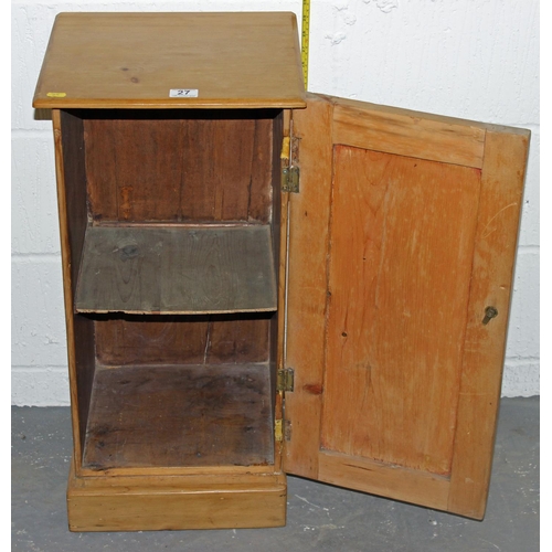 27 - A Victorian pine pot cupboard with Rococo design