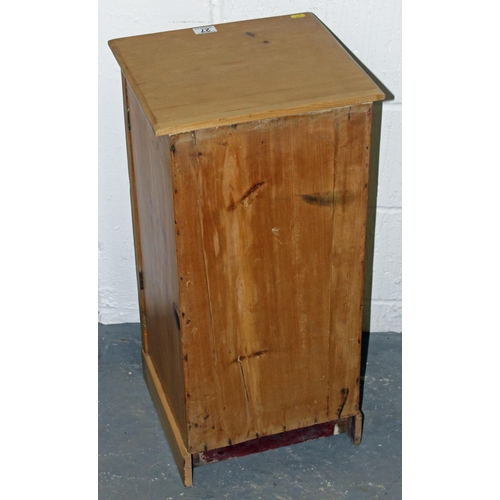 27 - A Victorian pine pot cupboard with Rococo design