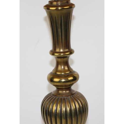 313 - An extremely large classical style brass lamp with shade