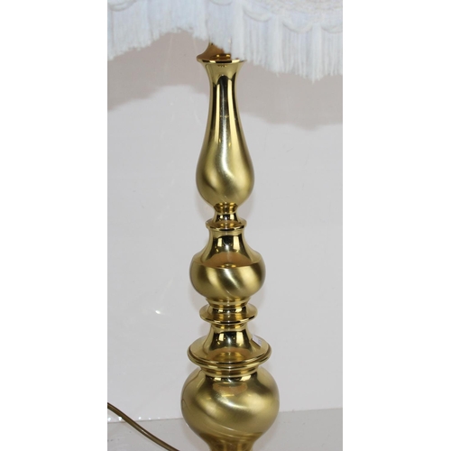 331 - Large brass lamp and shade