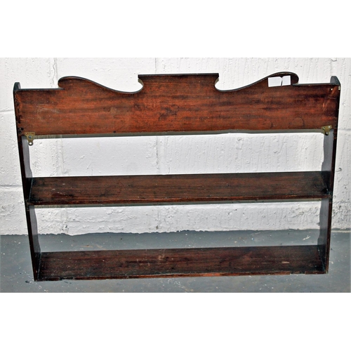 34 - An antique Mahogany hanging shelf unit