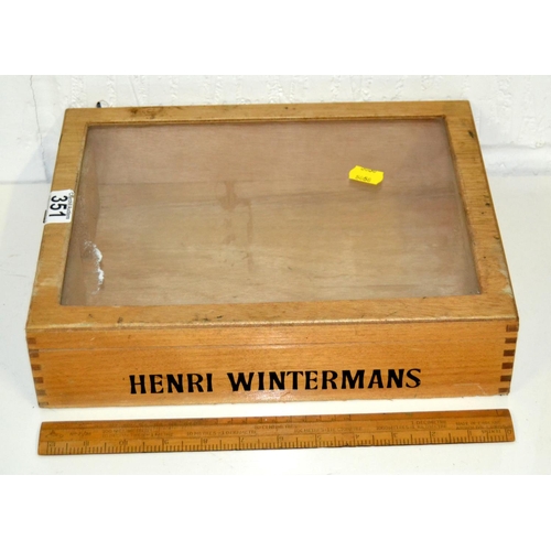 351 - A vintage Henri Wintermans wooden cigar shop display box