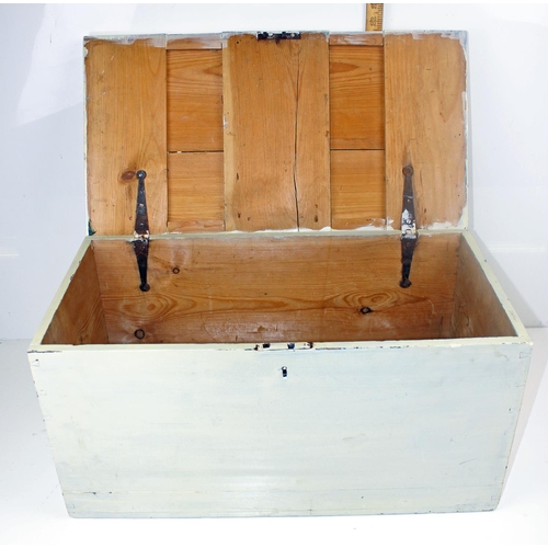 367 - Antique painted pine lock box