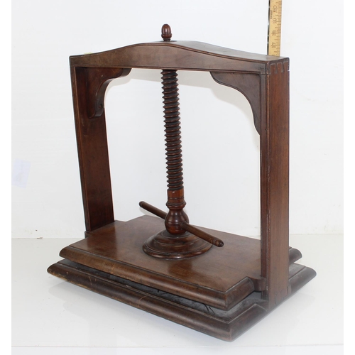 376 - An antique Mahogany book press