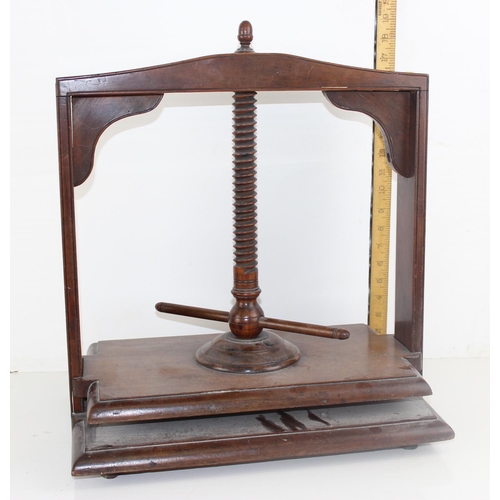 376 - An antique Mahogany book press