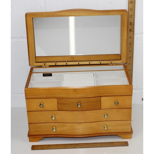 388 - A good quality Mele & Co wooden jewellery box