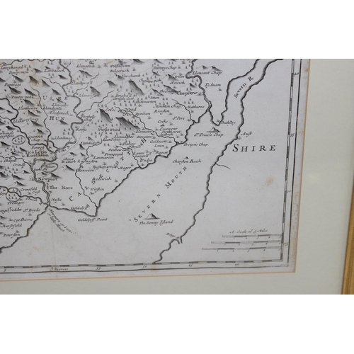 402 - An 18th century Robert Morden map of Monmouth