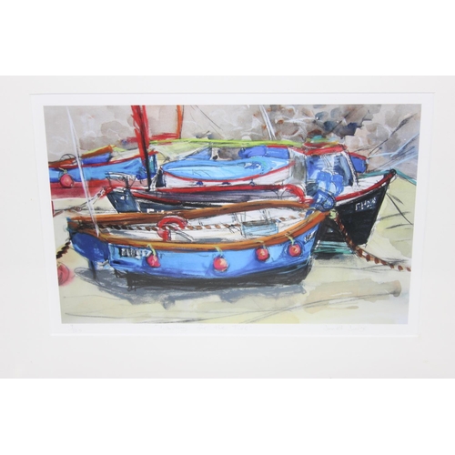 403 - Janet Judge - A pair of signed limited edition prints of boats