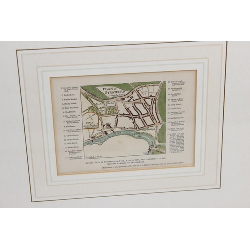 407 - 4 assorted prints to inc a map of Stratford and Arthur Rackham