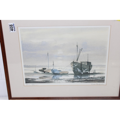 408 - 3 pencil signed prints of nautical scenes