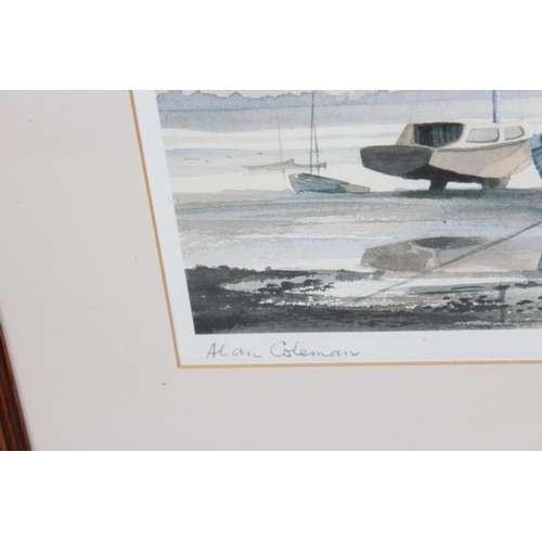 408 - 3 pencil signed prints of nautical scenes