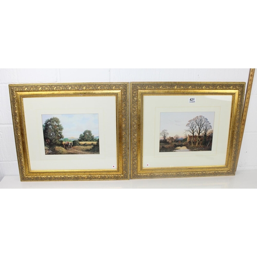 421 - A pair of impressive gilt framed prints after Vincent Selby