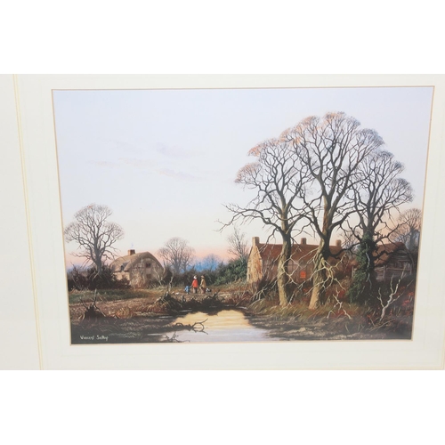 421 - A pair of impressive gilt framed prints after Vincent Selby