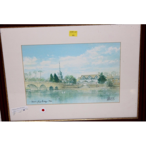 424 - 2 local prints - Ken Messer & Wallingford Bridge