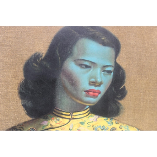 431 - After Vladimir Tretchikoff (1913-2006), 'Chinese Girl' 1960's framed print bearing Boots label verso