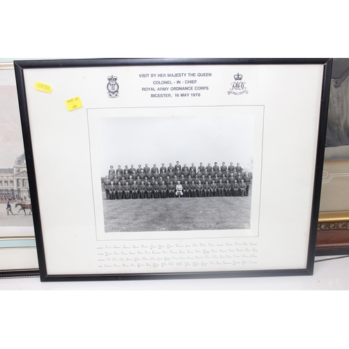 432 - ROAC military photograph, antique Oak framed photograph and one other